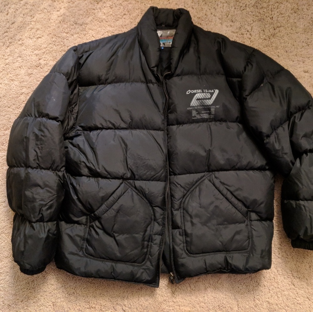 90s Diesel goose down puffer jacket nwot warm